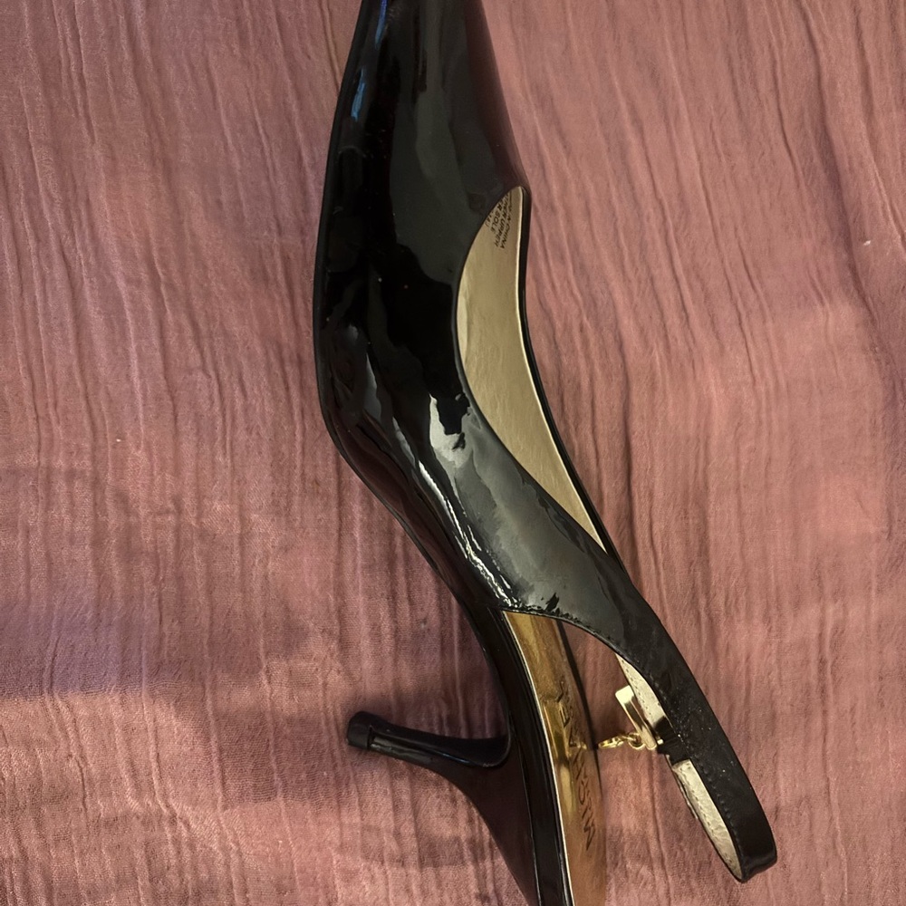 Michael Kors Black Patent Slingback Heels - Picture 7 of 8